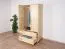 Kleiderschrank Massivholz natur 010 - Abmessung 190 x 90 x 60 cm (H x B x T)