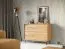 Kommode Salleron 17, Wildeiche massiv geölt, Farbe: Natur - Abmessungen: 90 x 121 x 45 cm (H x B x T)