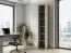 Regal Cianjur 08, Farbe: Eiche / Weiß - Abmessungen: 209 x 40 x 40 cm (H x B x T)