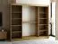 Schiebetürenschrank / Kleiderschrank Borgis 06C mit Spiegel, Farbe: Eiche Artisan / Schwarz matt - Abmessungen: 200 x 250 x 62 cm (H x B x T)