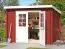 Gartenhaus G276 Schwedenrot - 28 mm Blockbohlenhaus, Grundfläche: 6,05 m², Pultdach