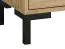 Schuhschrank Pandrup 02, Farbe: Eiche - Abmessungen: 94 x 55 x 34 cm (H x B x T), mit 2 Türen, 1 Schublade und 4 Fächern