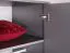 Schlichter Kleiderschrank mit Spiegel Hannut 38, Farbe: Anthrazit - Abmessungen: 190 x 150 x 56 cm (H x B x T)