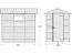 Gartenhaus inkl. Fußboden - Abmessungen: 150 x 214 x 217 cm (L x B x H)