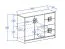 Kinderzimmer - Kommode Fabian 08, Farbe: Eiche Hellbraun / Weiß / Rosa - 93 x 120 x 40 cm (H x B x T)