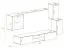Wohnwand im modernen Design Volleberg 43, Farbe: Eiche Wotan / Weiß - Abmessungen: 140 x 250 x 40 cm (H x B x T), mit genügend Stauraum