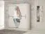 150 cm breiter Kleiderschrank mit 2 Türen | 5 Fächer | Farbe: Weiß Abbildung