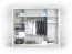258 cm breiter Kleiderschrank mit 8 Fächern und 3 Türen | Farbe: Weiß Abbildung