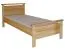 Kinderbett 100 x 200 cm | Massivholz: Kiefer | Natur Lackiert Abbildung