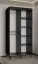 Neutraler Kleiderschrank mit Spiegel Jotunheimen 242, Farbe: Schwarz - Abmessungen: 208 x 100,5 x 62 cm (H x B x T)