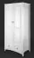 Kleiderschrank Kiefer Vollholz massiv weiß Lagopus 118 - Abmessungen: 200 x 92 x 60 cm (H x B x T)