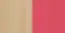 Schublade für Kinderbett / Jugendbett Milo 30, Farbe: Natur / Rosa, massiv - Abmessungen: 15 x 86 x 78 cm (H x B x T)