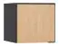 Aufsatz für eintürigen Kleiderschrank Leoncho 38, Farbe: Schwarz / Eiche - Abmessungen: 45 x 47 x 57 cm (H x B x T)