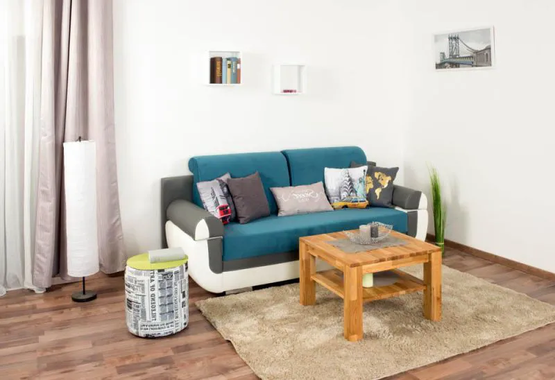 Wohnzimmertisch Eiche Massivholz Farbe: Natur 45x65x65 cm Abbildung