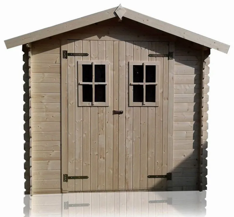 Holz-Gartenhütte 2,78 x 2,26 Meter (inkl. Dach) | Naturbelassen | Satteldach Abbildung