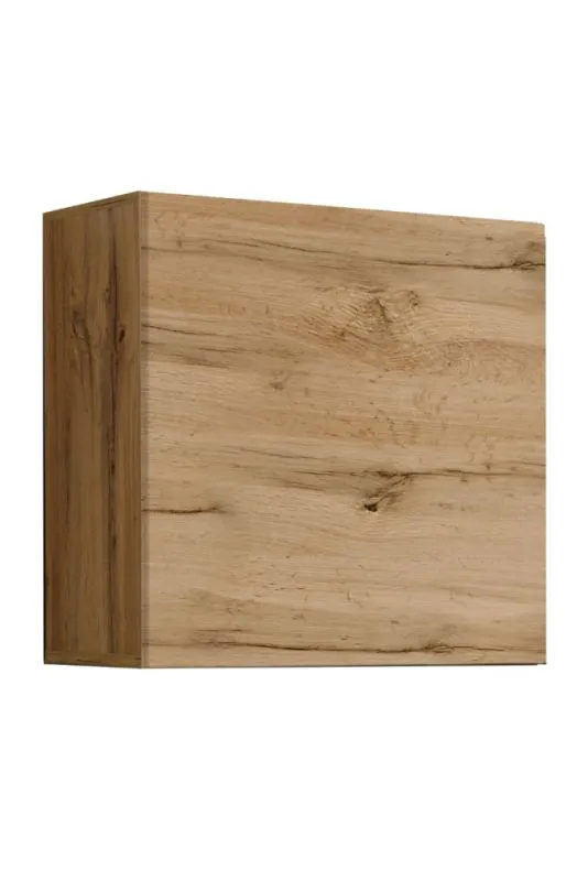 Moderner Hängeschrank Fardalen 12, Farbe: Eiche Wotan - Abmessungen: 60 x 60 x 30 cm (H x B x T), mit zwei Fächern