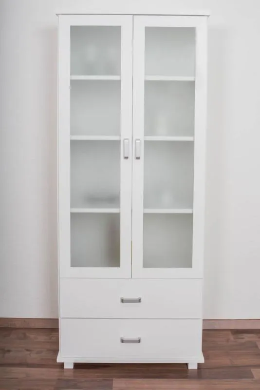 schmaler Kleiderschrank Weiß 195x80x50 cm Abbildung