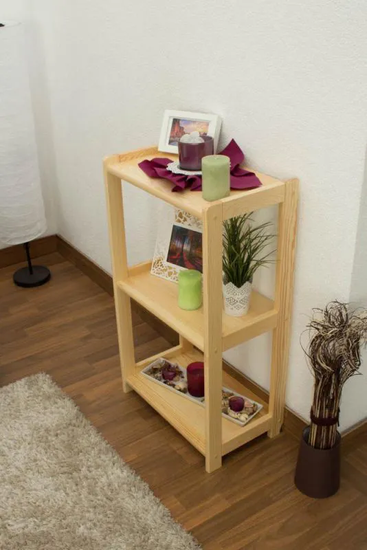 Bücherregal - 50 cm breit, Kiefer Holz-Massiv, Farbe: Natur Abbildung