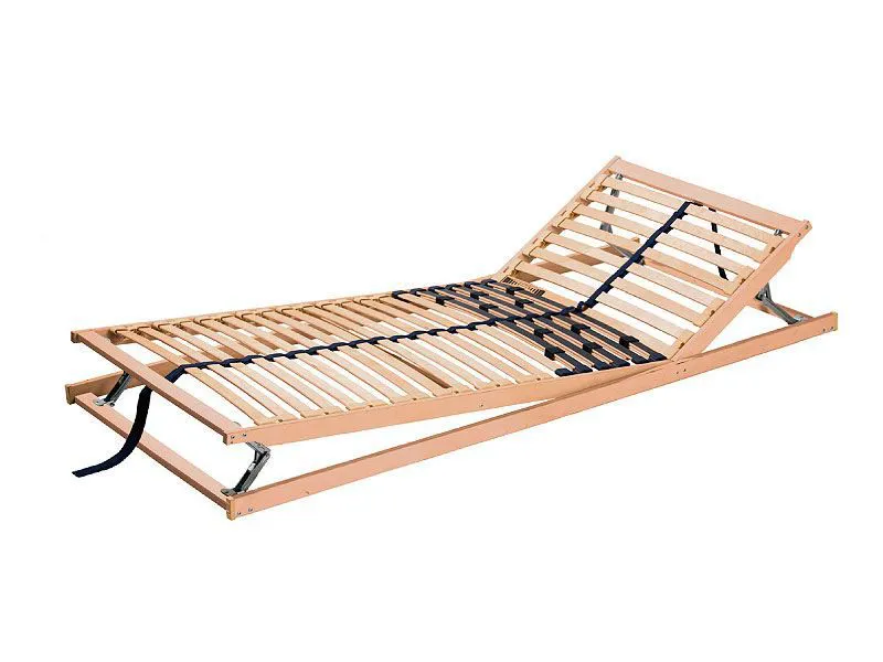 Rahmenlattenrost für Einzelbett, Liegefläche 120 x 200 cm, Holzlattenrost, mit verstellbarer Kopf- und Fußstütze