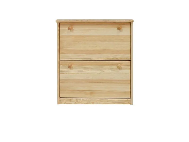 Massivholz-Schuhschrank, Farbe: Natur 80x72x29 cm Abbildung