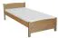 Einzelbett / Gästebett Buche massiv Vollholz natur 117, inkl. Lattenrost - Liegefläche 120 x 200 cm