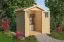 Kleines Gartenhaus / Gerätehütte ECO mit Doppelflügeltür, Farbe: Natur, Grundfläche: 2,7 m²