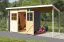 Gartenhaus SET AKTION 12 terragrau mit Anbaudach, Grundfläche: 5,07m²