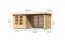 Gartenhaus SET AKTION naturbelassen mit Anbaudach 2,8 m, Grundfläche: 4,45 m²