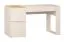 Schreibtisch mit zwei Schubladen | Farbe: Beige | inkl. Praktische Organizer | Maße: 142 x 63,5 x 79 cm | Griffe: Beige | Soft-Close-Funktion | für Büro
