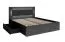 Doppelbett / Jugendbett mit Bettschublade Elafonisos 04, inklusive LED-Beleuchtung, Farbe: Eiche Wellington, Liegefläche: 160 x 200 cm