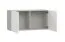 Hängeschrank im schlichten Design Aenna 84, robust und stabil, Farbe: Weiß / Grau, Maße: 50,5 x 33,5 x 100,5 cm, einfaches und modernes Design
