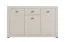 Kommode | 3 Drehtüren | 1 Schublade | Farbe: Kaschmir | 6 Fächer | ABS-Kanten | Maße: 147,5 x 41,5 x 91,5 cm | Sideboard | Griffe & Beine: Metall