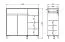 Schuhschrank | 3 Drehtüren | Farbe: Kaschmir | ABS-Kanten | 1 Schublade | 8 Fächer | Maße: 118,5 x 40 x 109,5 cm | für den Eingangsbereich