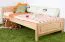 Kinderbett / Jugendbett Buche massiv Vollholz natur 117, inkl. Lattenrost - 90 x 200 cm (B x L)