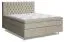 Boxspringbett MINDORO, Box: Bonellfederkern, Matratze: Taschenfederkern, Top Matress: Schaumstoff -  Abmessung: 140 x 200 cm - Farbe: Beige