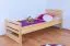 Kinderbett / Jugendbett Kiefer massiv Vollholz natur 72, inkl. Lattenrost - 80 x 200 cm (B x L)