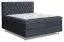 Boxspringbett MINDORO, Box: Bonellfederkern, Matratze: Taschenfederkern, Top Matress: Schaumstoff -  Abmessung: 210 x 200 cm - Farbe: Grau