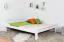 Einzelbett/ Gästebett "Easy Premium Line" K5, 160 x 200 cm Buche Vollholz massiv weiß lackiert