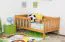 Kinderbett / Juniorbett Kiefer massiv Vollholz Erlefarben 96, inkl. Lattenrost - 90 x 160 cm (B x L)