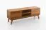Wohnzimmer - Set F Engordany | 3-teilig | Farbe: Eiche Rustikal | Buche Vollholz massiv | lackiert | 1 Kommode | 1 TV-Schrank | 1 Vitrine