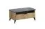Couchtisch | 1 Schublade | 90 x 50 x 38 cm | Eiche Cremona / Schwarzer Marmor | ABS-Kantenschutzschutz | Griffe aus Metall | ABS-Kantenschutz | 1 Fach