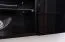 Moderner TV-Unterschrank mit zwei Türen Möllen 18, Farbe: Schwarz - Abmessungen: 30 x 180 x 40 cm (H x B x T), mit LED-Beleuchtung