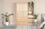Kleiderschrank Massivholz natur 010 - Abmessung 190 x 90 x 60 cm (H x B x T)