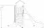 Spielturm S29C, inkl. Wellenrutsche, Doppelschaukel-Anbau, Sandkasten, Kletterwand, Kletteranbau und Kletterseil, 359 x 422 cm, Kinderspielturm, Kletterturm