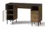 Schreibtisch Mairenke 09, Farbe: Walnuss / Schwarz matt - Abmessungen: 79 x 135 x 55 cm (H x B x T)