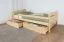 Kinderbett / Jugendbett Milo 36 inkl. 2 Schubladen und Lattenrost, in Natur, Kiefer Massivholz, Liegefläche 90 x 200 cm, robust und langlebig