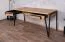Schreibtisch Kastav 49, Farbe: Eiche / Schwarz, teilmassiv - 79 x 180 x 75 cm (H x B x T)