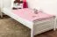 Bettrahmen für Kinder / Kinderbett 90 x 200 cm | Massivholz: Kiefer | Weiß Lackiert Abbildung