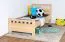 Kinderbett 80 x 200 cm | Massivholz: Buche | Natur Lackiert Abbildung