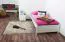 Bettrahmen für Kinder / Kinderbett 100 x 200 cm | Massivholz: Kiefer | Weiß Lackiert Abbildung